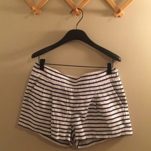 JCREW Nautical side-zip shorts 65%cotton 35%linen